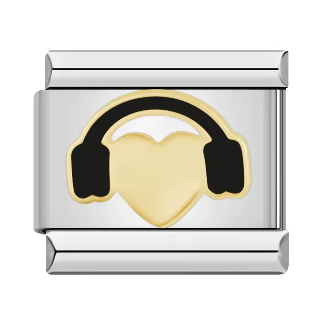 Charm Coração com Fone - Blisca®