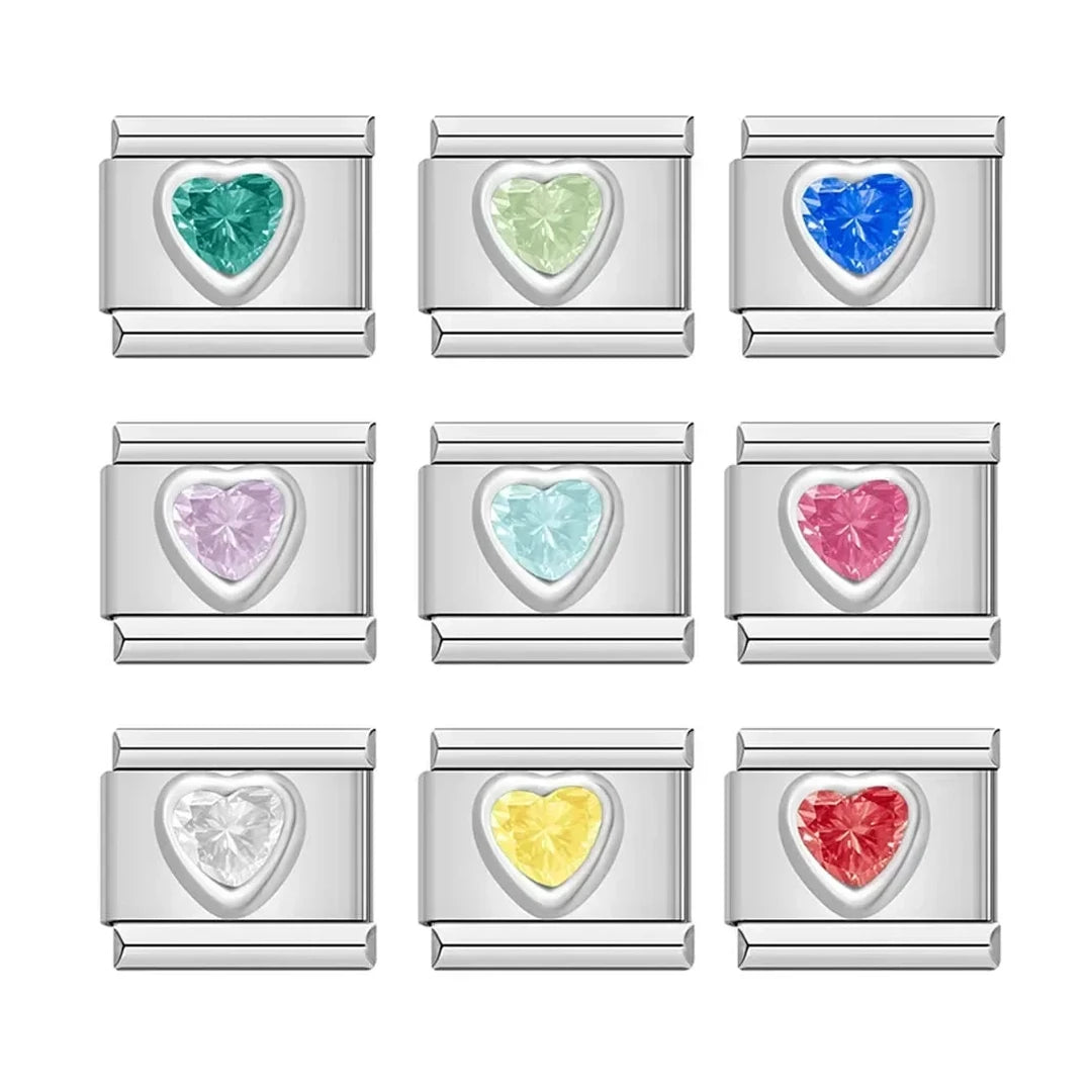 Charm Coração de Zircônia Colors - Blisca®
