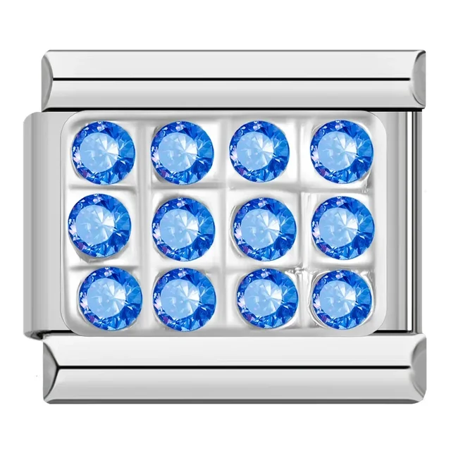 Charm Cravejado Zircônias Azuis - Blisca®