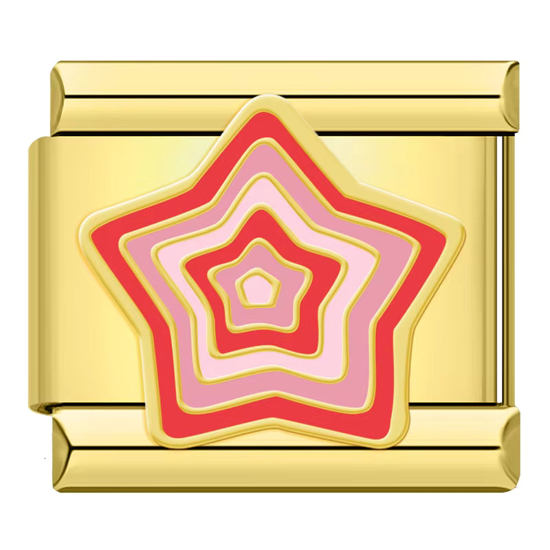 Charm Estrela Pulsante Rosa Gold - Blisca®
