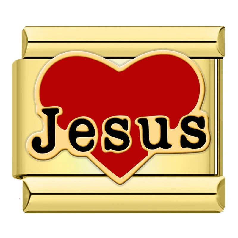 Charm Eu Amo Jesus Gold - Blisca®