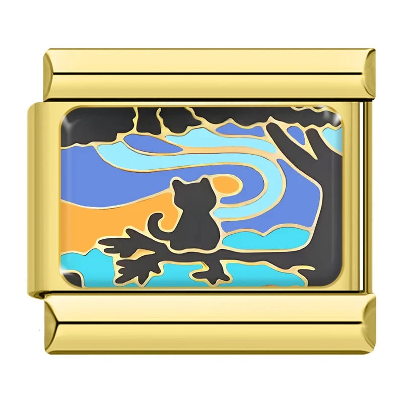 Charm Gatinho na Árvore Gold - Blisca®