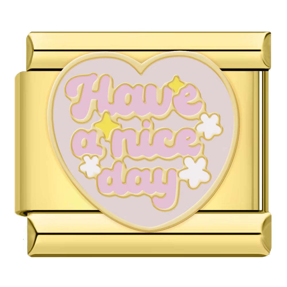 Charm Have a Nice Day Gold - Blisca®