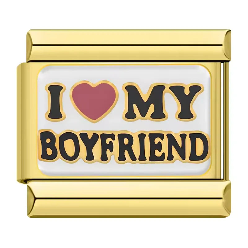 Charm I Love My Boyfriend Gold - Blisca®