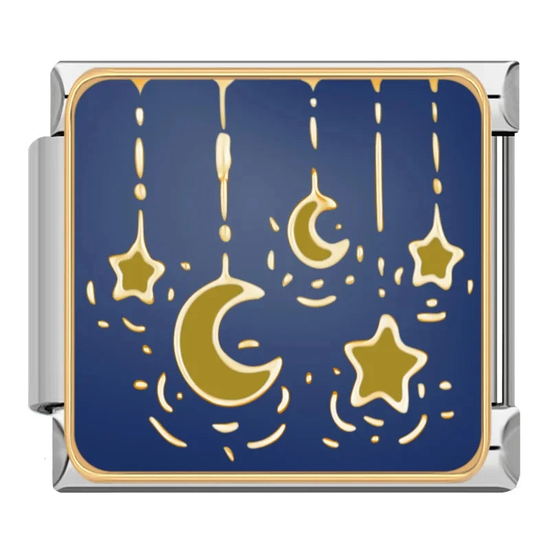 Charm Lua e Estrelas Penduradas - Blisca®