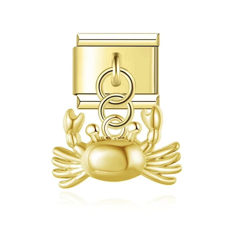 Charm Pendant Caranguejo Gold - Blisca®