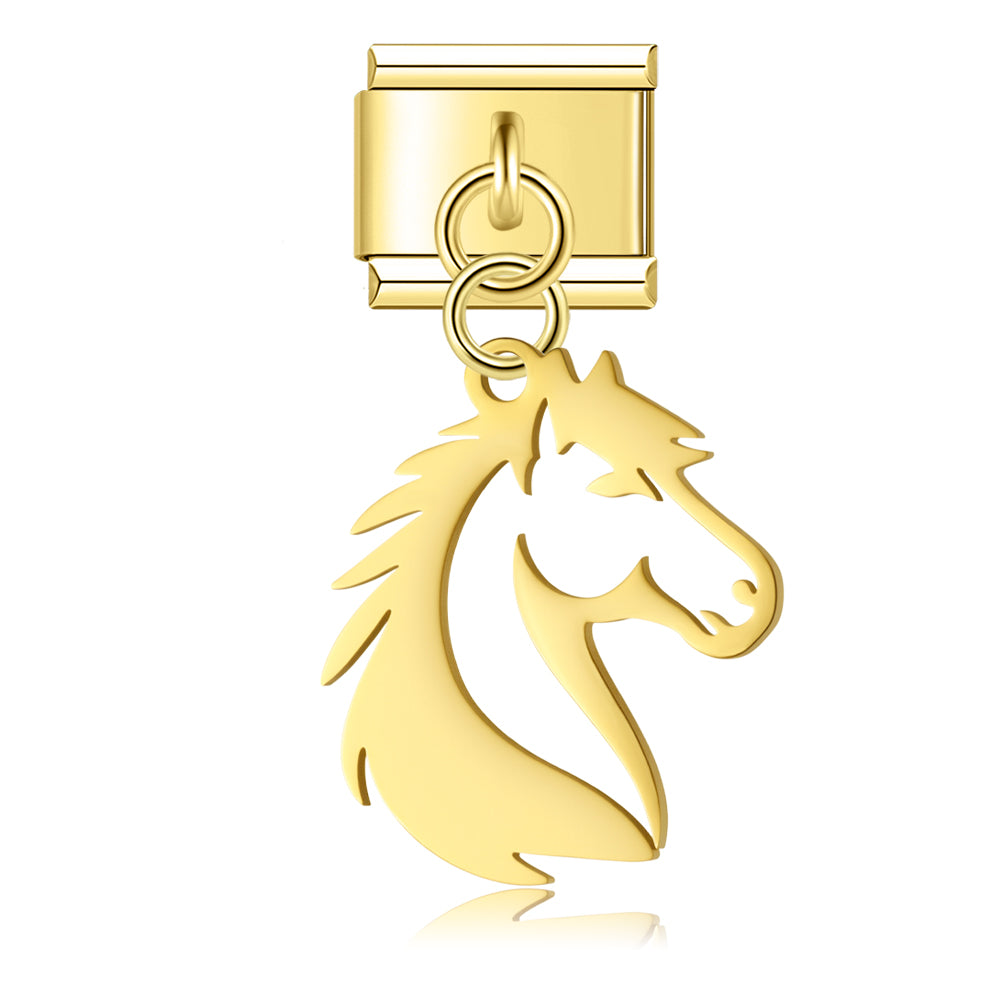 Charm Pendant Cavalo Gold - Blisca®