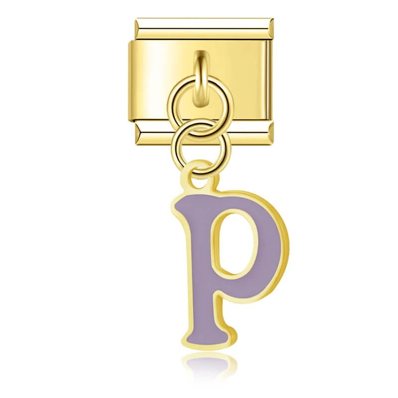 Charm Pendant Iniciais Colors Gold - Blisca®