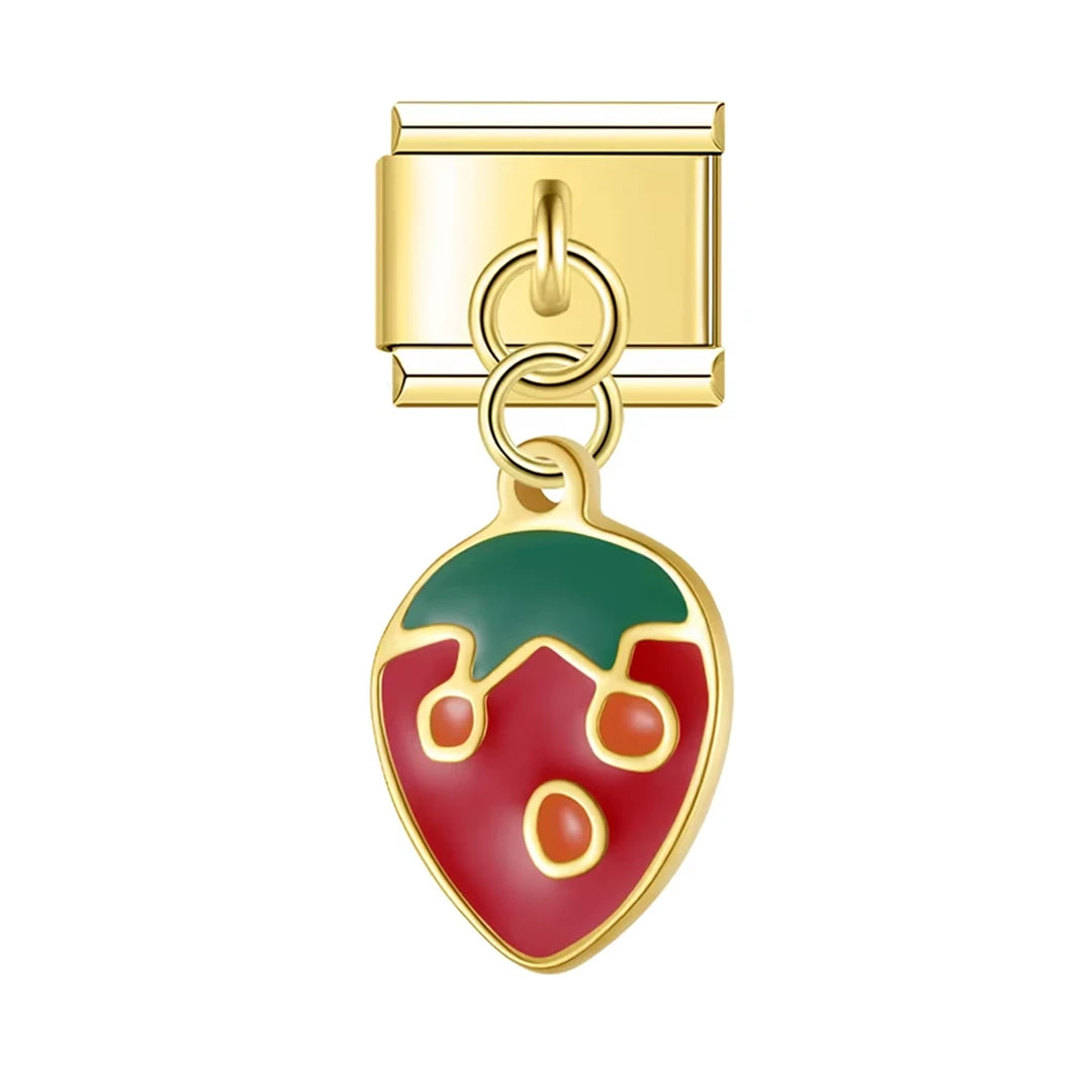 Charm Pendant Morango Gold - Blisca®