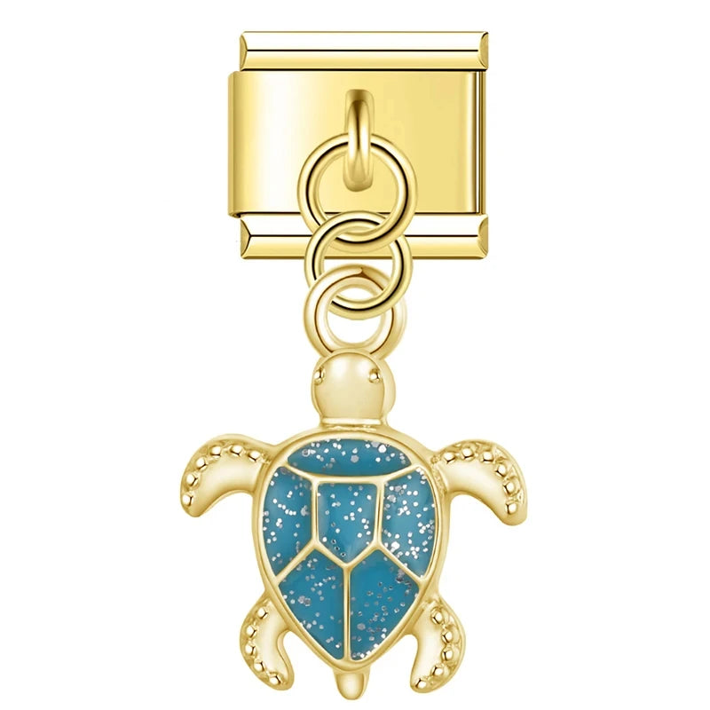 Charm Pendant Tartaruga Marinha Gold - Blisca®