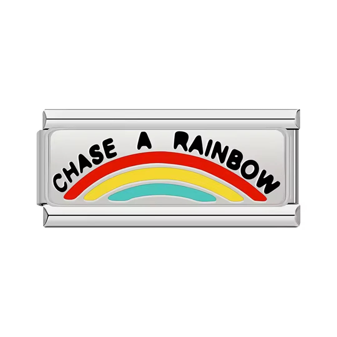 Charm Plaquinha Chase a Rainbow - Blisca®