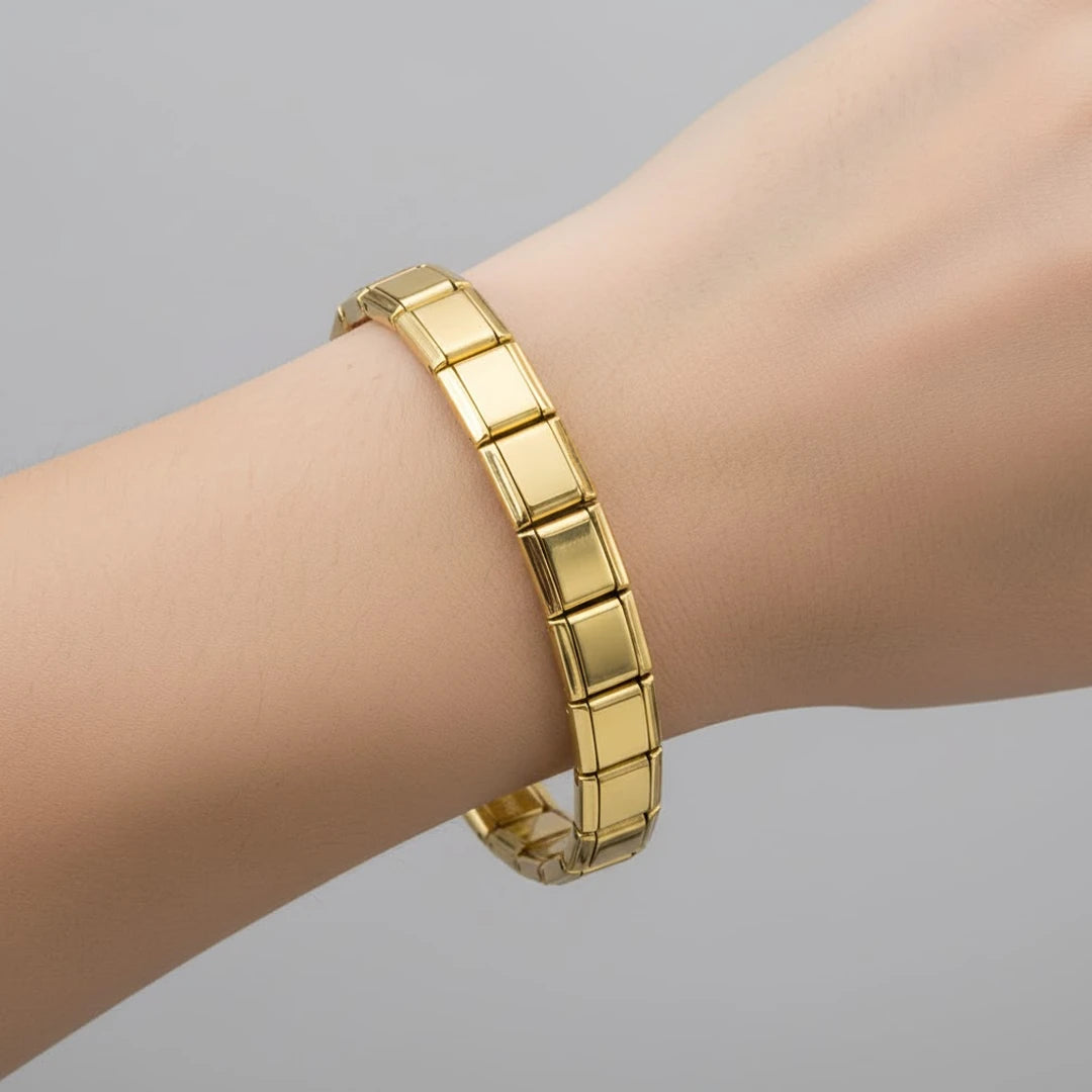 Pulseira Italiana de Charm Clássica Gold