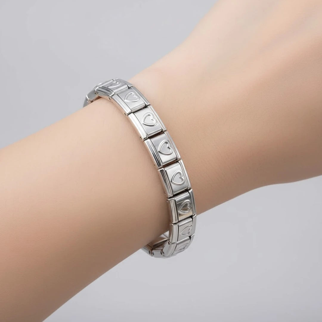 Pulseira Italiana de Charm Coração