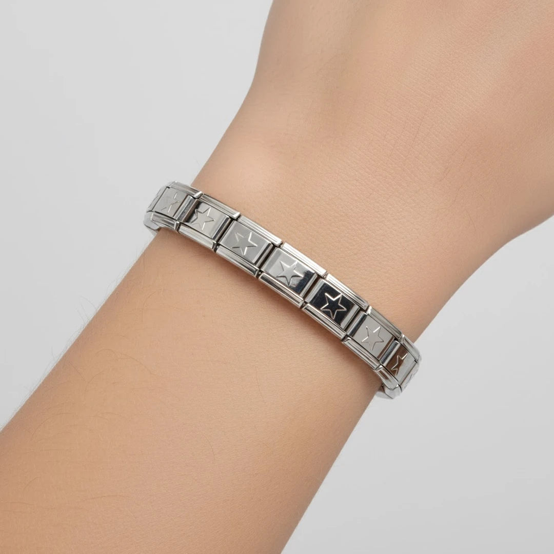 Pulseira Italiana de Charm Estrelada