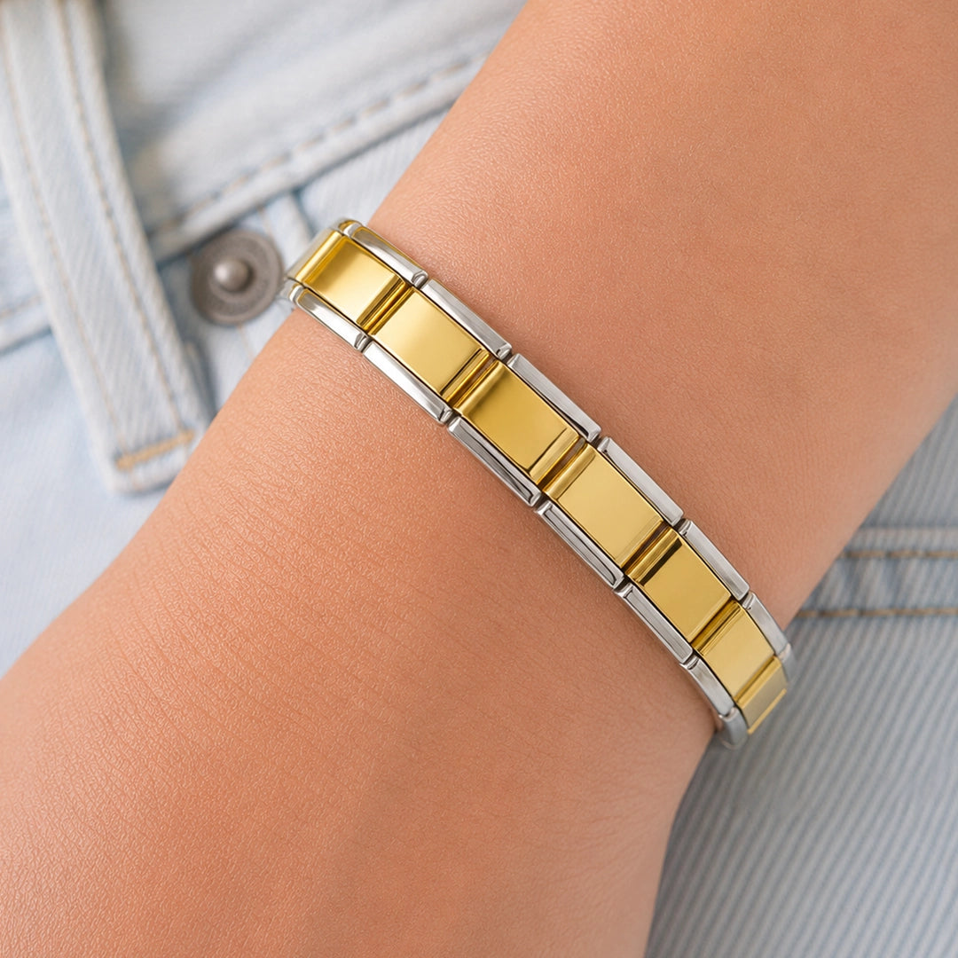 Pulseira Italiana de Charm Line Silver