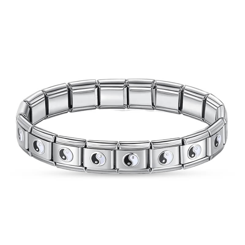 Pulseira Italiana de Charm Yin-Yang