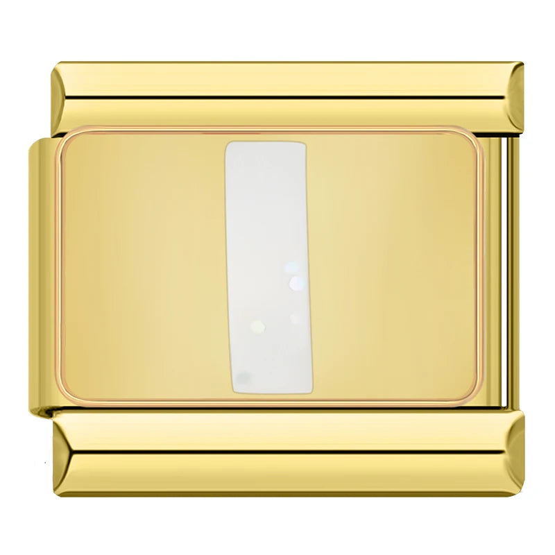 Charm Iniciais Dourado com Glitter - Blisca®