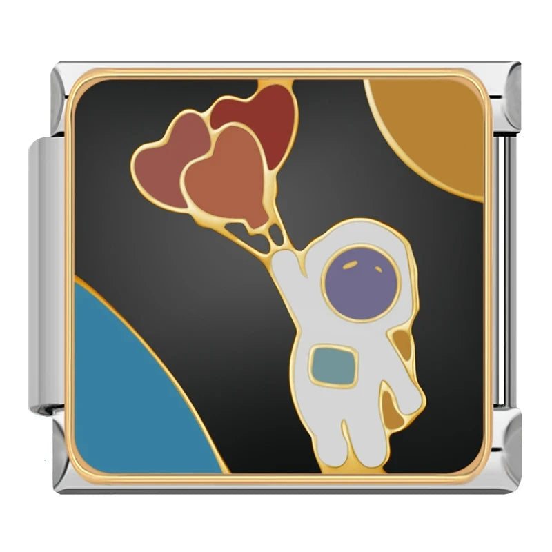 Charm Astronauta e Corações - Blisca®