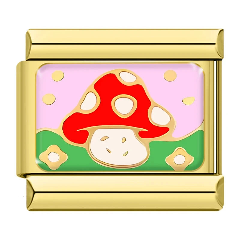 Charm Cogumelo Fofo Gold - Blisca®