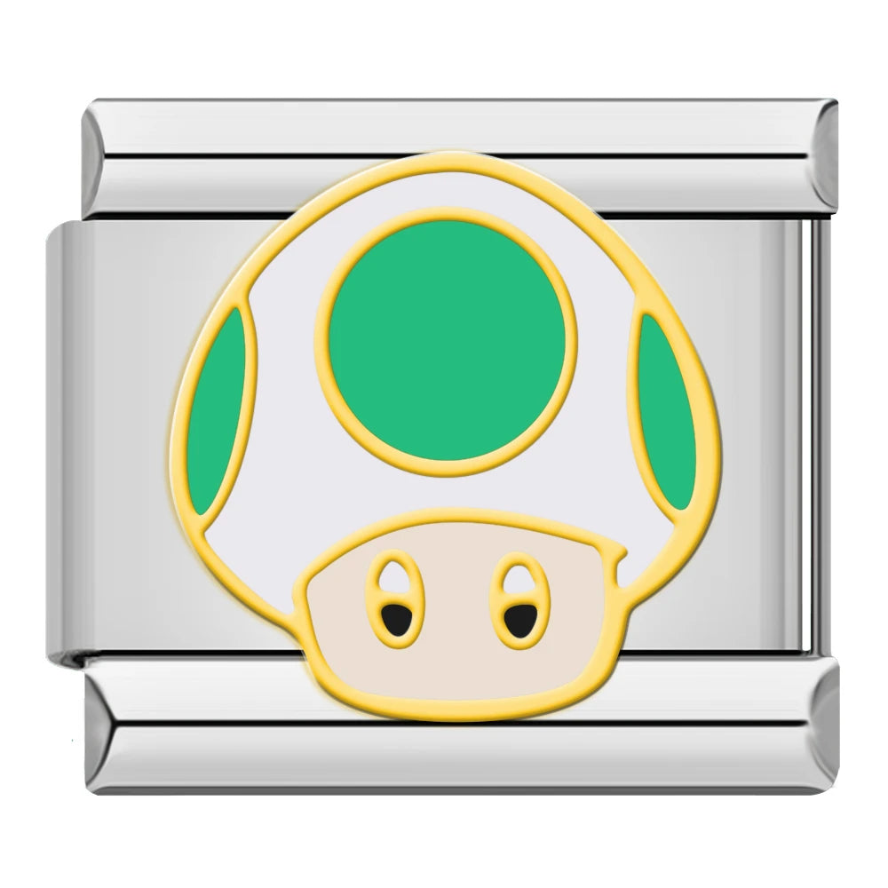 Charm Cogumelo Verde Mario - Blisca®