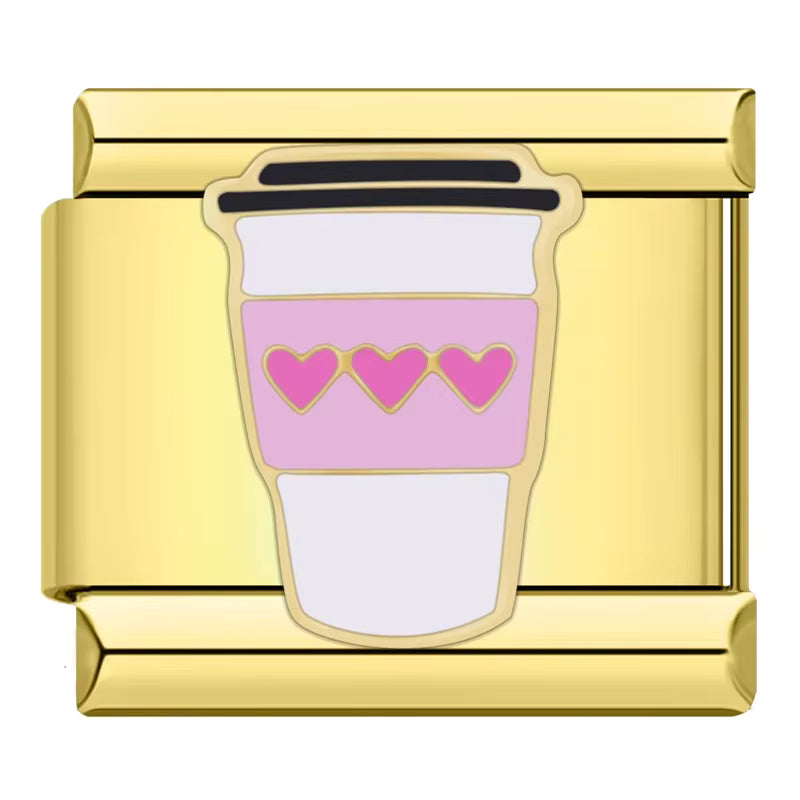 Charm Copo de Café Rosa Gold - Blisca®