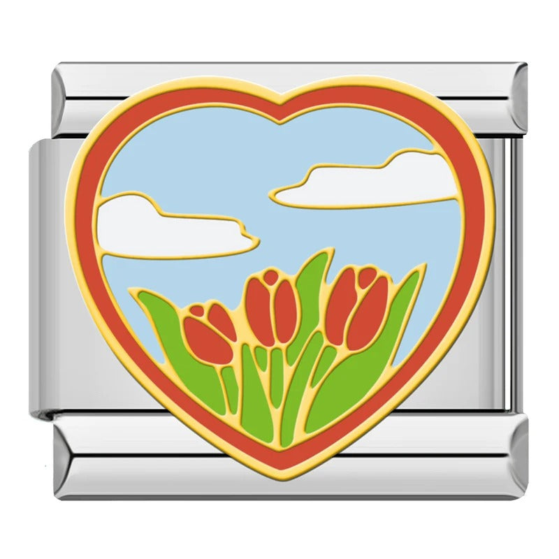 Charm Coração e Rosas - Blisca®