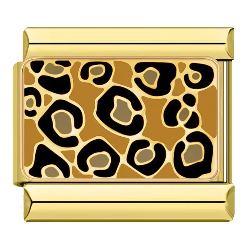 Charm Estampa Onça Pintada Gold - Blisca®