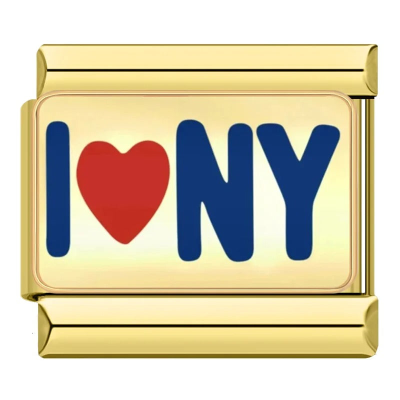 Charm Eu Amo Nova York Gold - Blisca®