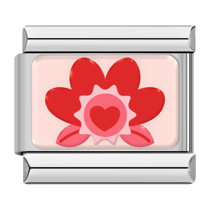 Charm Flor com Coração - Blisca®