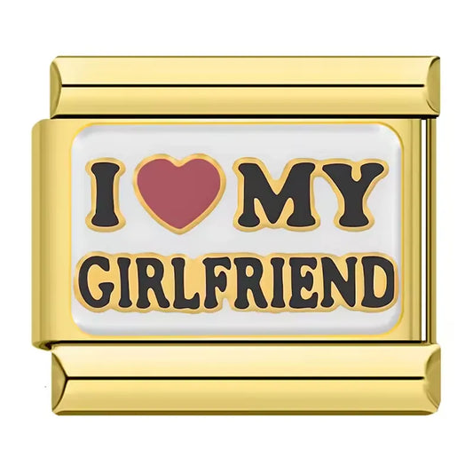 Charm I Love My Girlfriend Gold - Blisca®