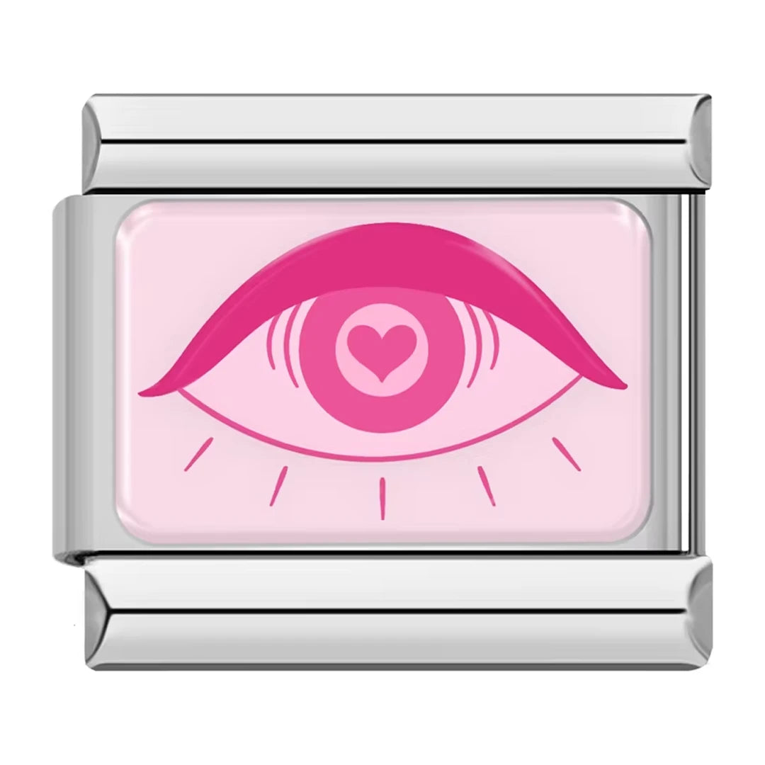 Charm Olhar Apaixonado Rosa - Blisca®