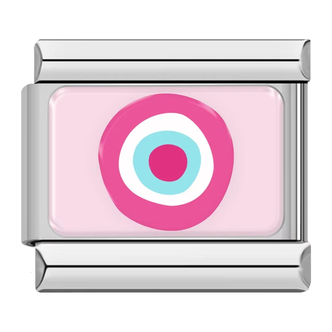 Charm Olho Grego Rosa - Blisca®
