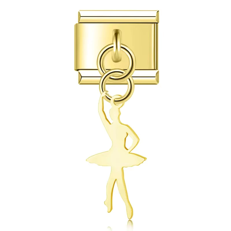 Charm Pendant Bailarina Gold - Blisca®