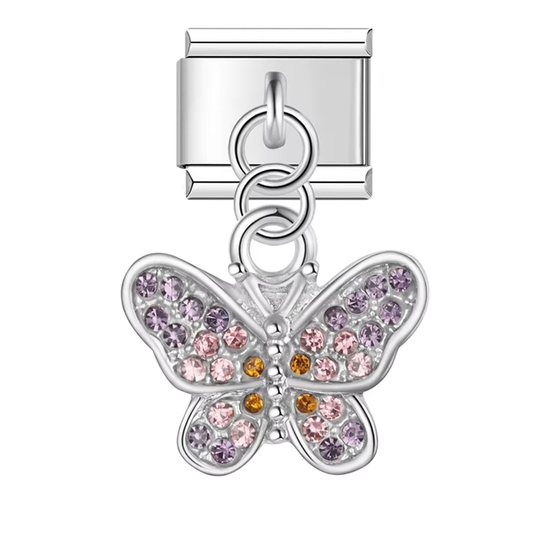 Charm Pendant Borboleta Cravejada - Blisca®