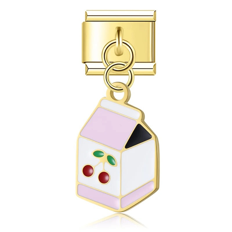 Charm Pendant Caixinha com Cereja Gold - Blisca®