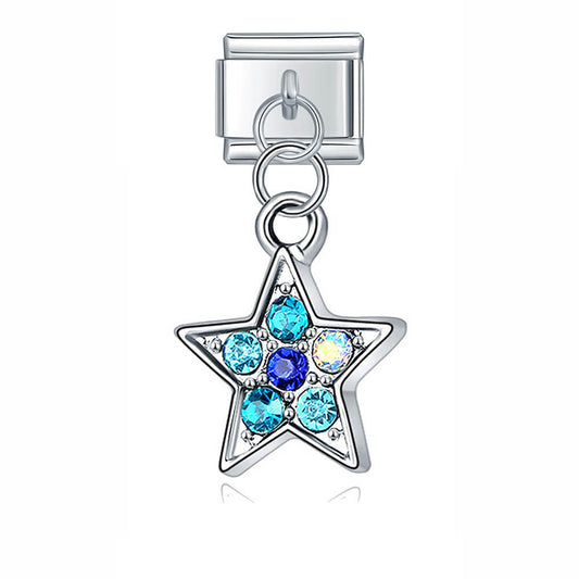 Charm Pendant Estrela com Brilhantes - Blisca®