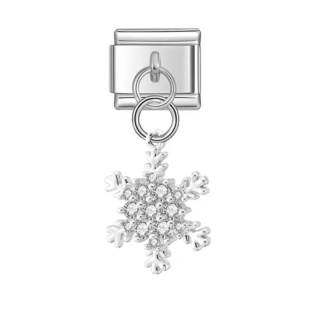 Charm Pendant Floco de Neve Cravejado - Blisca®