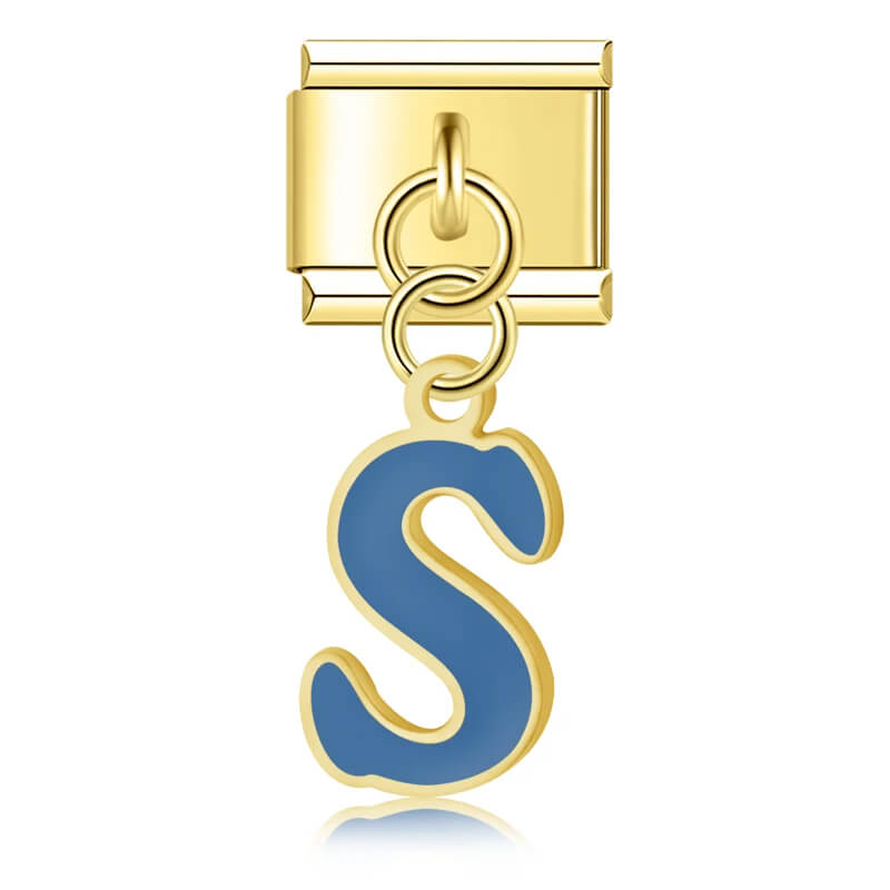 Charm Pendant Iniciais Colors Gold - Blisca®