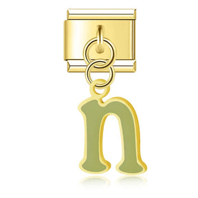 Charm Pendant Iniciais Colors Gold - Blisca®