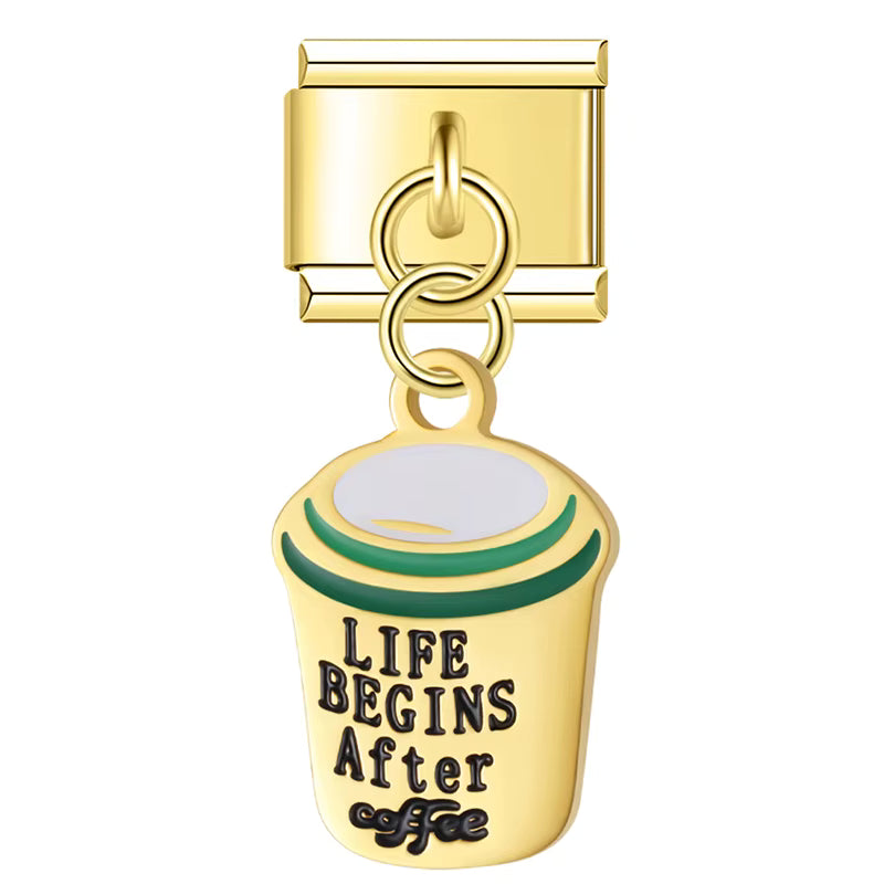 Charm Pendant Life Begins After Coffee - Blisca®
