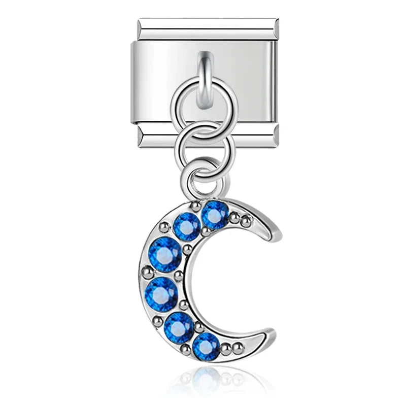 Charm Pendant Lua Cravejada - Blisca®