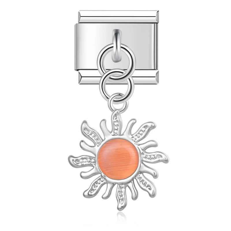 Charm Pendant Raio de Sol Laranja - Blisca®