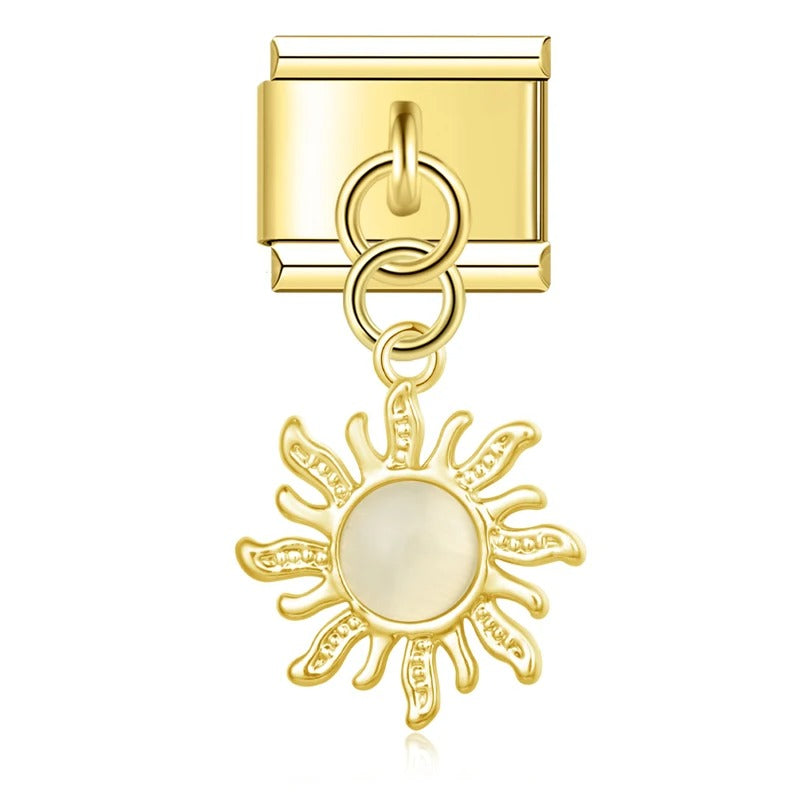 Charm Pendant Raio de Sol Nude Gold - Blisca®