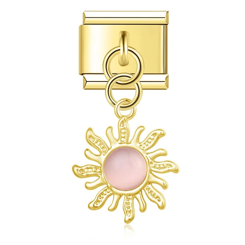 Charm Pendant Raio de Sol Rosa Gold - Blisca®
