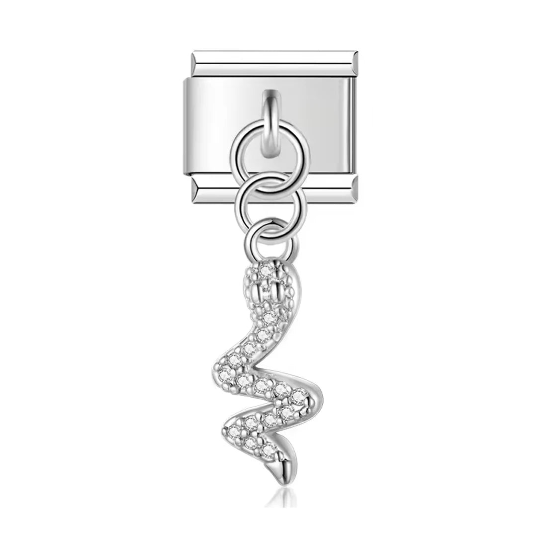 Charm Pendant Serpente Cravejada - Blisca®
