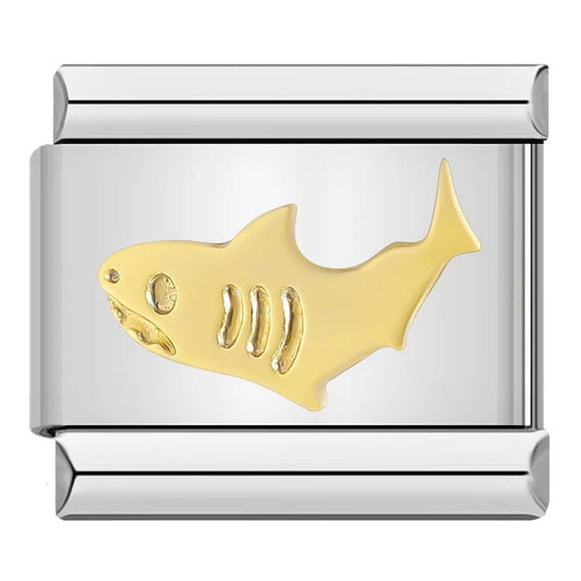 Charm Tubarão Gold - Blisca®