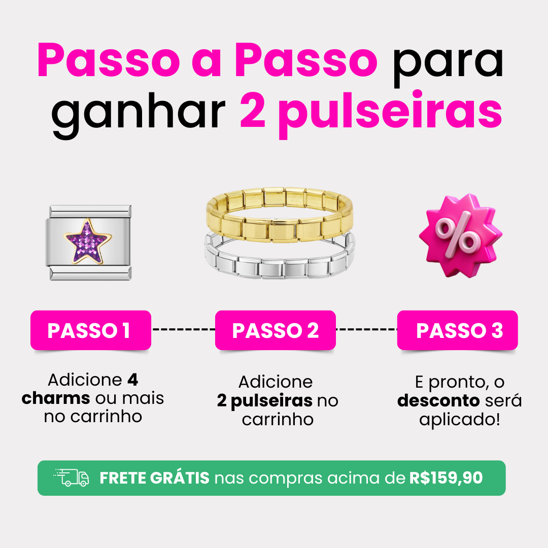 Passo a Passo Pulseira Gratis Blisca Charms