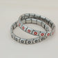 Pulseira Italiana Flowers Red
