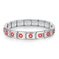 Pulseira Italiana Flowers Red