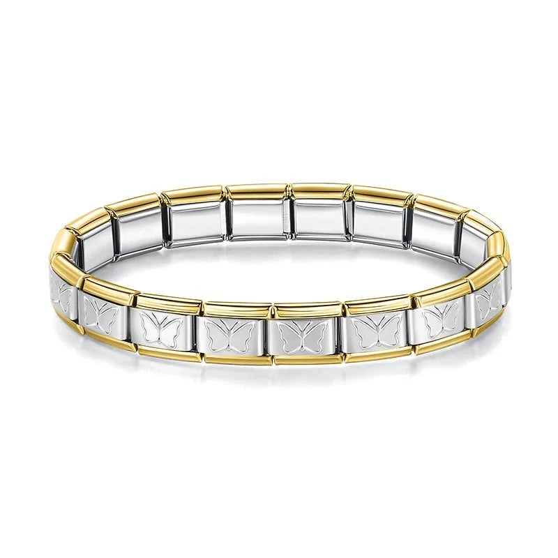 Pulseira Italiana de Charm Butterfly Silver Line